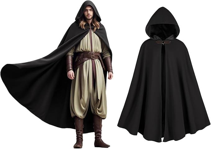 Black Hooded Cloak
