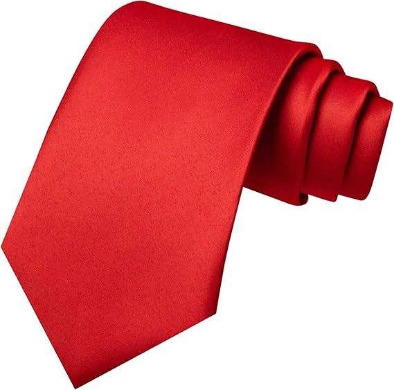 Red silk tie