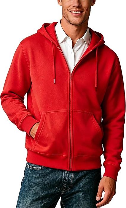 Red Zip-Up Hoodie